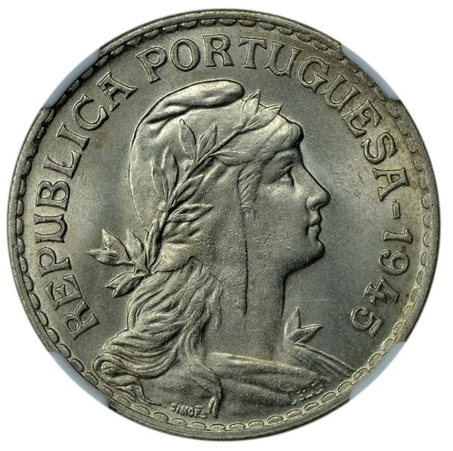 TIMOR Portuguese Colony 20 Centavos 1945 NGC MS64
