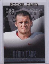 DEREK CARR ROOKIE CARD Prestige 2014 RC Oakland Raiders Football NFL LE!