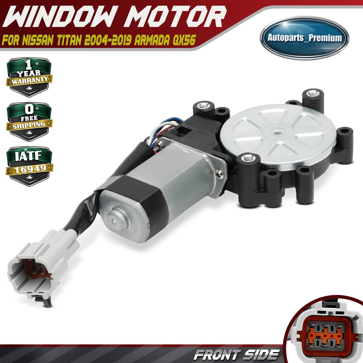 APDTY 853638 Power Window Lift Motor Front Left Compatible With