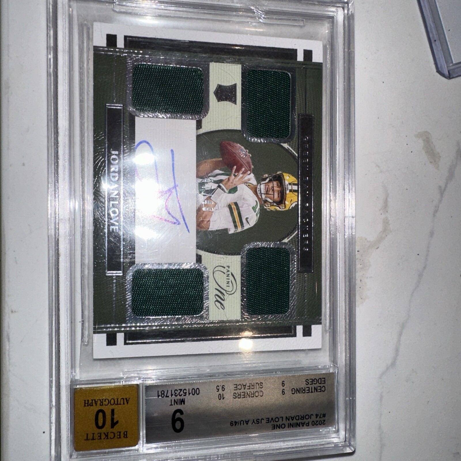 2020 Panini One Jordan Love Quad Patch RPA /49