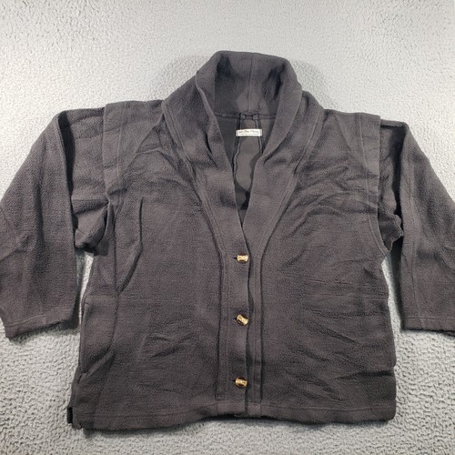 We The Free People Jacket Women's Small Gray Oversized Fleece Cardigan Stretch - 第 1/11 張圖片