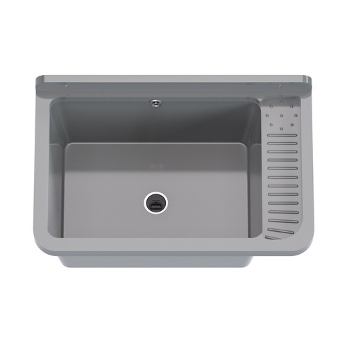 QLS Ausgussbecken 50x34 cm aus Kunststoff mit Siphon Grau Garage Werkstatt - Bild 22 von 56