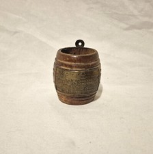 Original Victorian British Royal Navy HMS Ganges 1821 Teak Barrel Desk Tidy #3