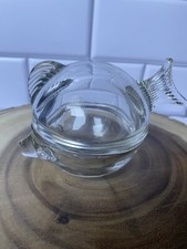 Anchor Hocking Clear Glass Blow Fish Art Trin...