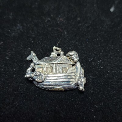 Vintage Sterling Silber Arche Noah Charm gemarkt GSJ 