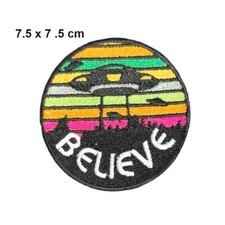 Listing image for Believe Universe UFO Alien Cute Embroidered iron sew on patch clothe Hat 936