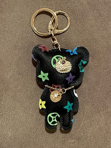 Keychain Leather Luxury Teddy Bear - Picture 1 of 3