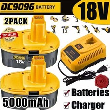 2PCS 18V For Dewalt 18 VOLT DC9096 DC9098 Ni-MH Battery DC9099 NEW Replacement