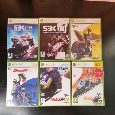 Xbox 360 6x Spiele Bundle Moto GP 06 07 08 09/10 & SBK 08 09 Superbike World Cham