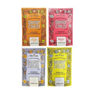 Gem All Natural Chewy Ginger Candy 1.25 Ounce (Pack of 4), Multicolor