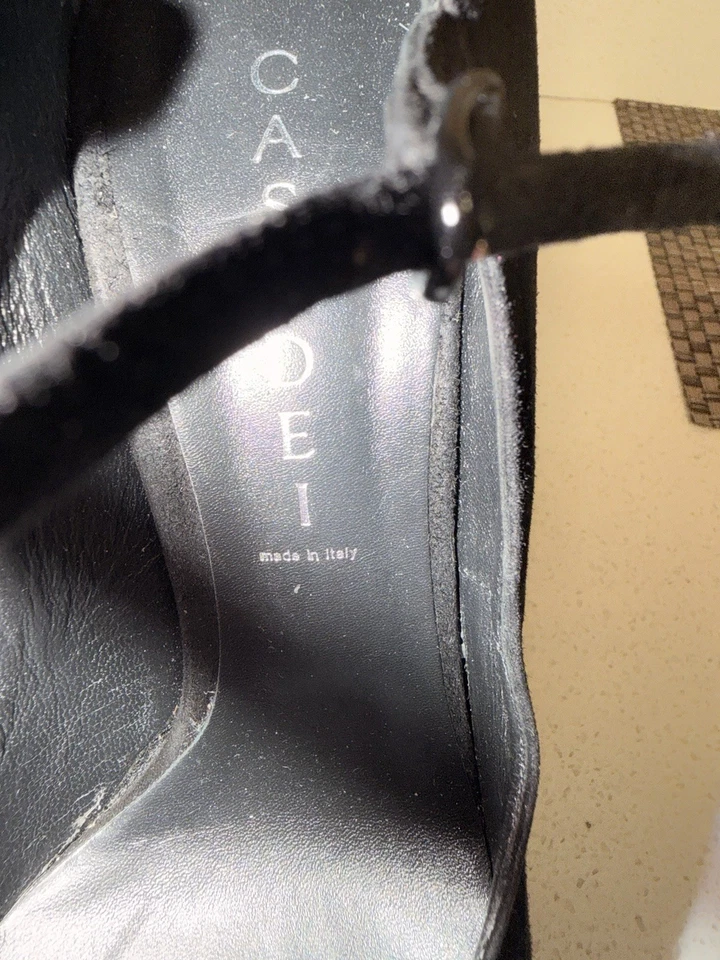 Zapatos de salón Casadei de tacón alto para mujer talla 8 gamuza negra Foto 3 de 4