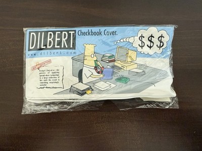 Vintage Dilbert Checkbook Cover with Calculator   Early 2000s