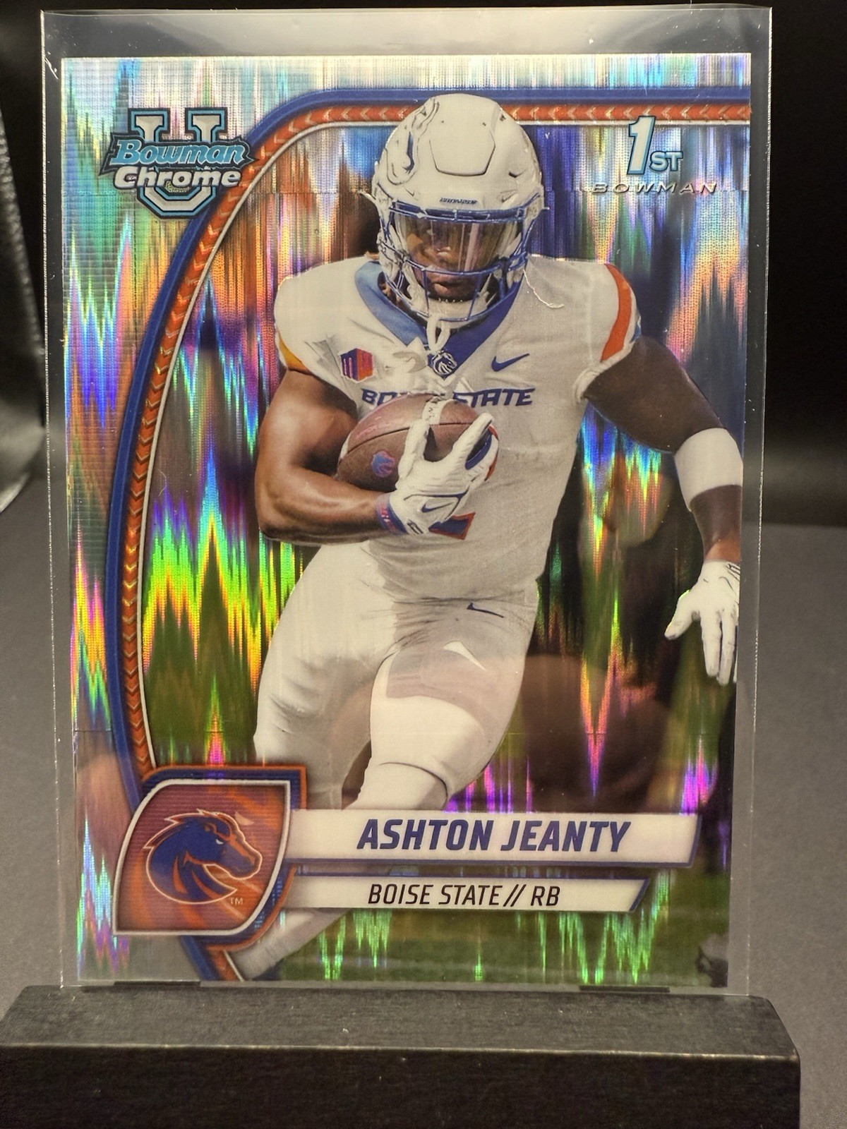 2024 Bowman Chrome University Stealth Refractor Ashton Jeanty 1st Rookie.