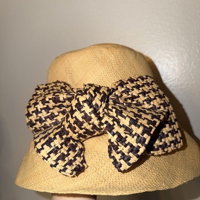 ONIGO Handmade Woven Madagascar Raphia Fedora Sun Hat Variegated