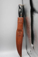 Vintage  Normark Fiskars, Finland  Knife With Leather Scabbard L1