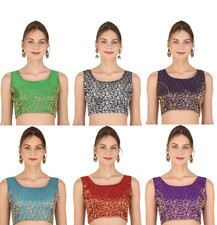 Readymade Beautiful Sleeveless Ethnic Blouse Indian Women's Desigenr Top Choli