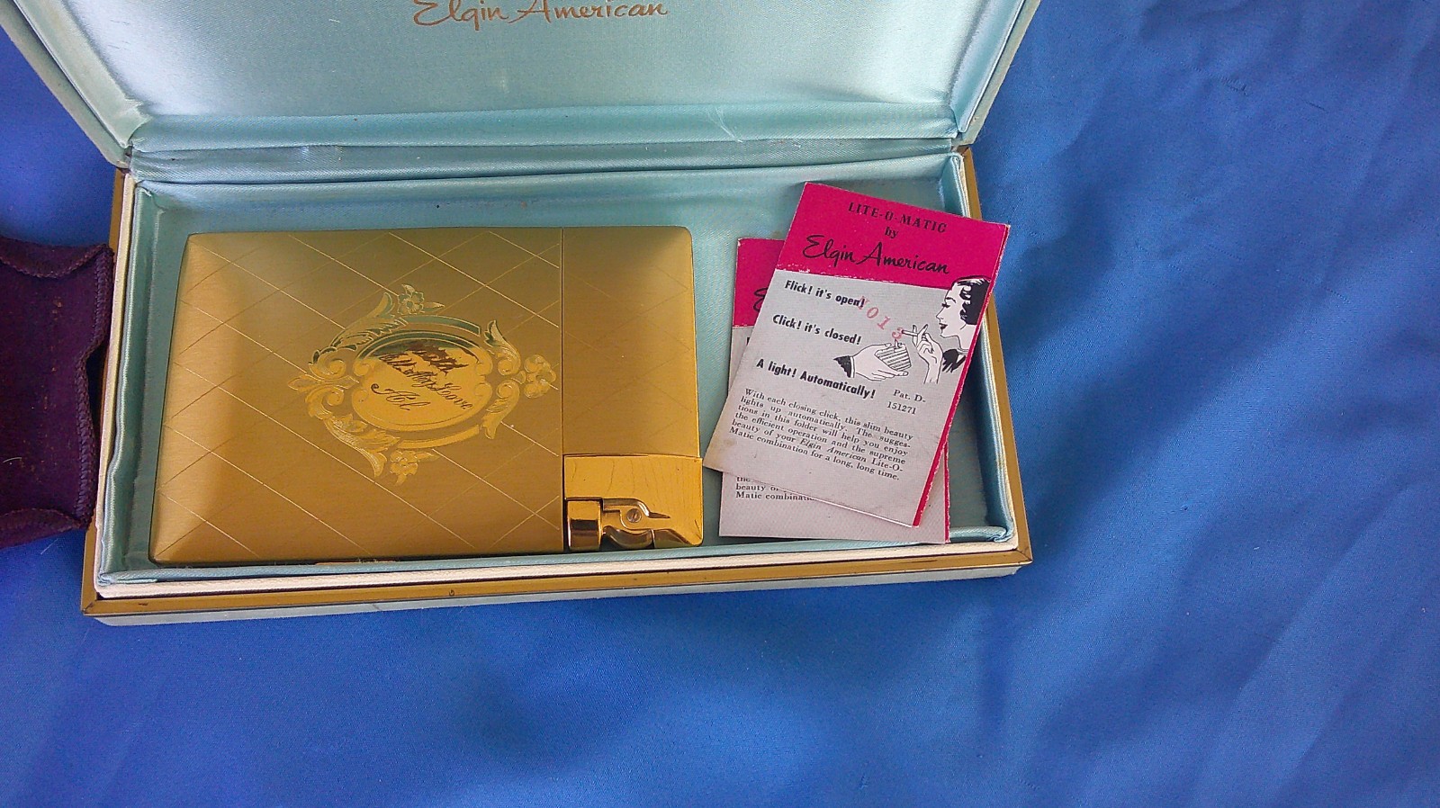 Cigarette Case Combo Box Pouch In Gold T