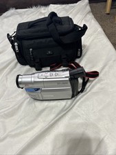 JVC Gr Axm18u Silver VHS Camcorder W/charger bag