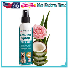 K9 Soothe anti Itch Spray for Dogs with Aloe, Rose,  Coconut, Natural Hot Spot