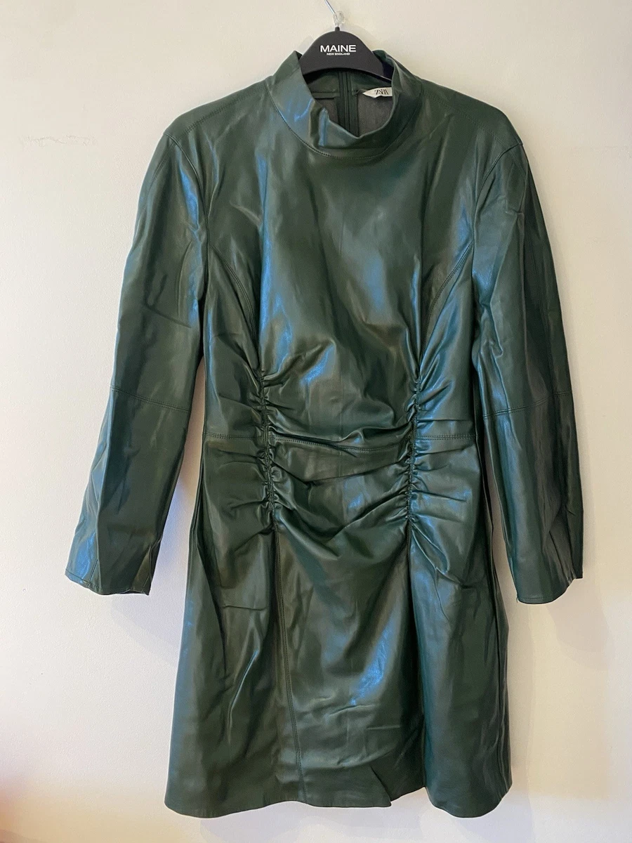 Zara Faux Leather Green Dresses for Women for sale | eBay UK