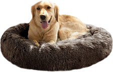 Calming Dog Bed S/M/L/XL for Medium and Large Dogs Comfortable Pet Bed Faux Fu