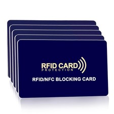 5Pack RFID Blocking Cards Contactless NFC/RFID Credit Card Passport Prote...