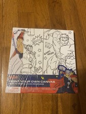 2 Marvel AVENGERS 8" x 4" Color Your Own Canvases + 1 Paint Brush and 6 Paints!