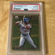 1995 BOWMAN GOLD FOIL #240 JAY PAYTON RC POP 1 PSA 10