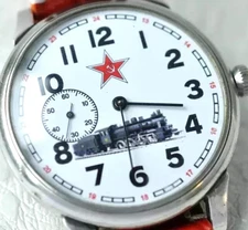 large SOVIET WATCH Molnija locomotive Marriage Vintage soviet USSR MOLNIYA