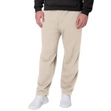 Mens 50 Cotton,EcoSmart Fleece,Open Bottom Sweatpants w/Pockets 2XL Big Sand