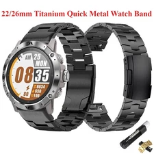 22/26mm Quick Fit Titanium Watch Band For Garmin Fenix 8 Pro E 8 7X 6X Pro Strap