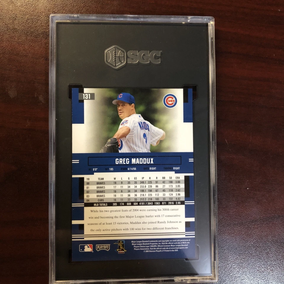 Playoff Prestige Al East Champions 2005 #131 Greg Maddux Cubs SP 1/20 SGC 9 como nuevo Foto 2 de 2
