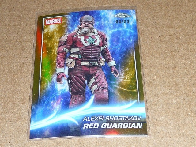 2025 Topps Chrome MARVEL STUDIOS ALEXEI RED GUARDIAN GOLD REFRACTOR 05/50 O1567