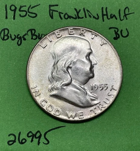 1955 Franklin Half Dollar 50c Bugs Bunny Variety Gem BU Brilliant Uncirculated