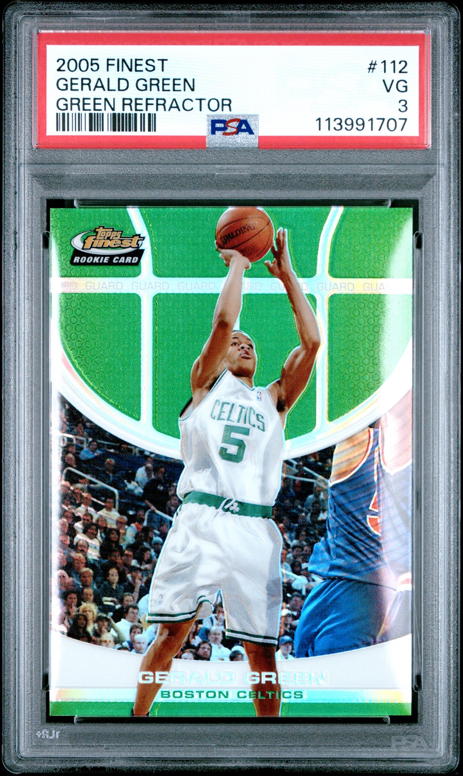 2005 FINEST GREEN REFRACTOR #112 GERALD GREEN 55/89 PSA 3