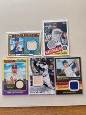 Topps Game-Used Relics 5 Card Lot! Luis Robert, Javier Baez and More!