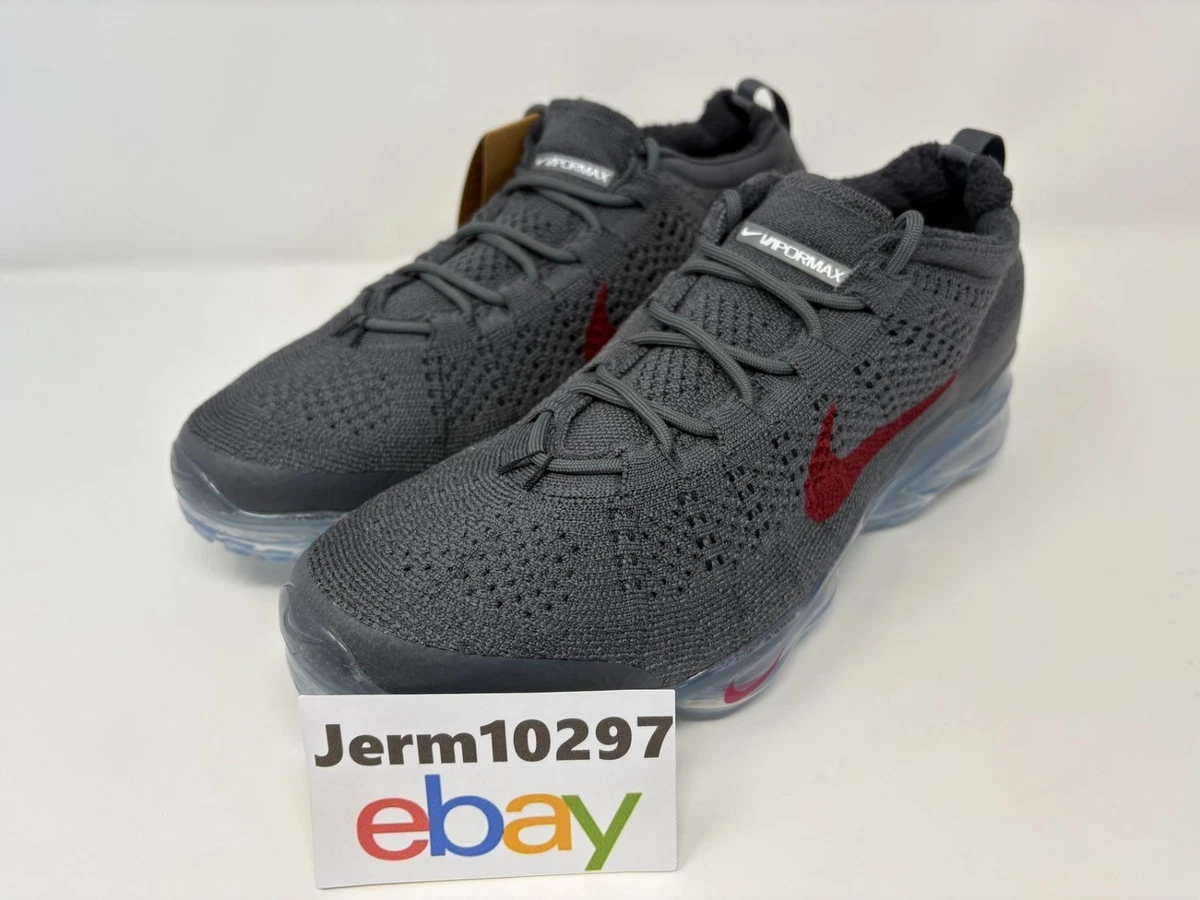 Nike Air VaporMax 2023 Flyknit Dark Grey Gym Red for Sale