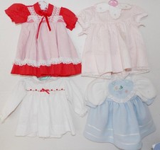 4 Baby Clothing DRESSES 0-3MO 6-9MO Outfits 37