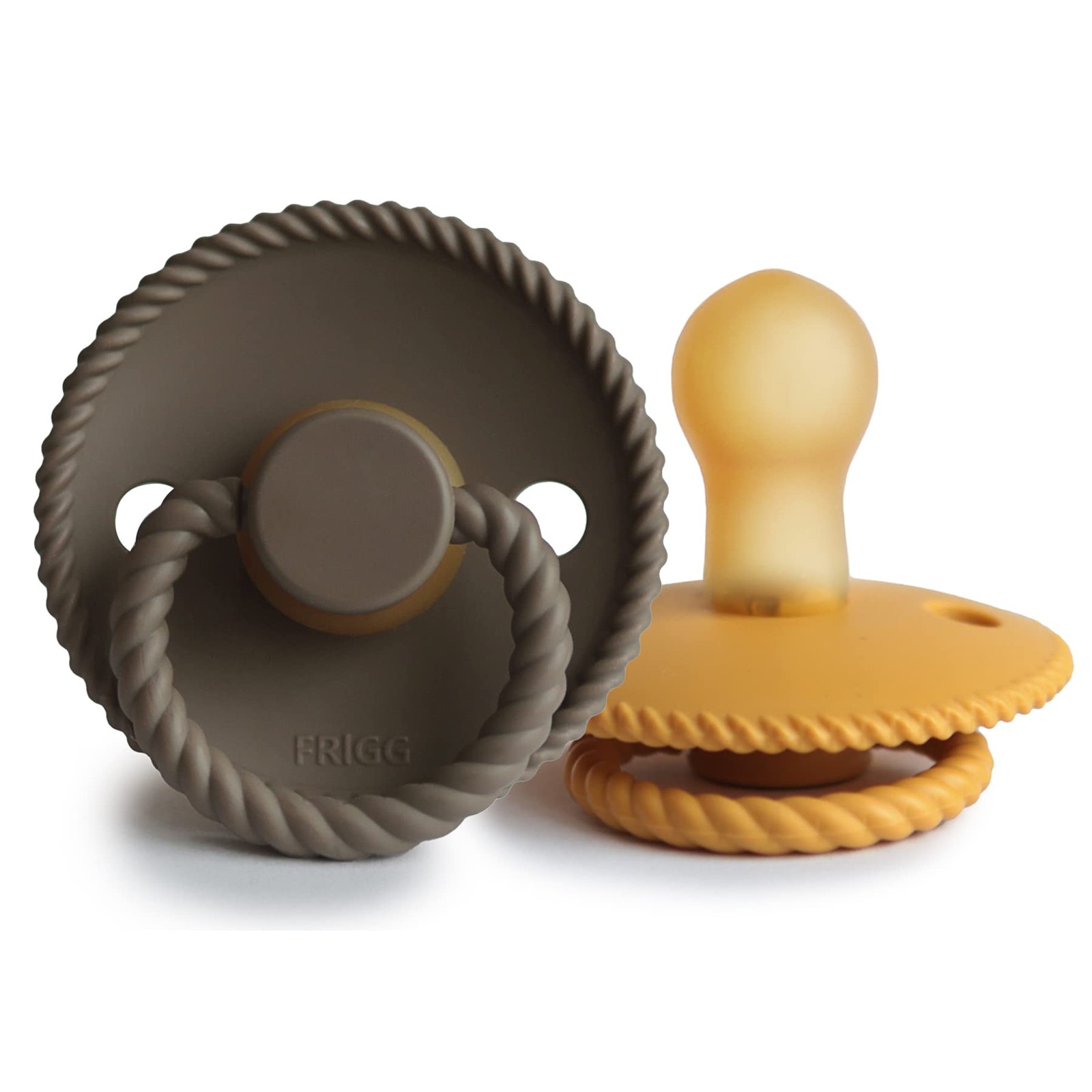 Sucette en latex Rope fabriquée au Danemark design scandinave épuré lot de 2