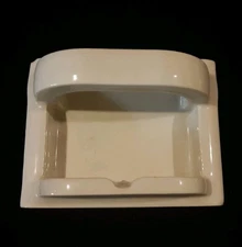 Vtg Hall Mack China Vogue 1965 Shower Soap Dish And Wash Cloth Holder Porcelain