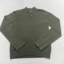 NWT Dillard's First Wave Green 1/4 Button Knit Sweater Boys L 14 / 16 Pullover