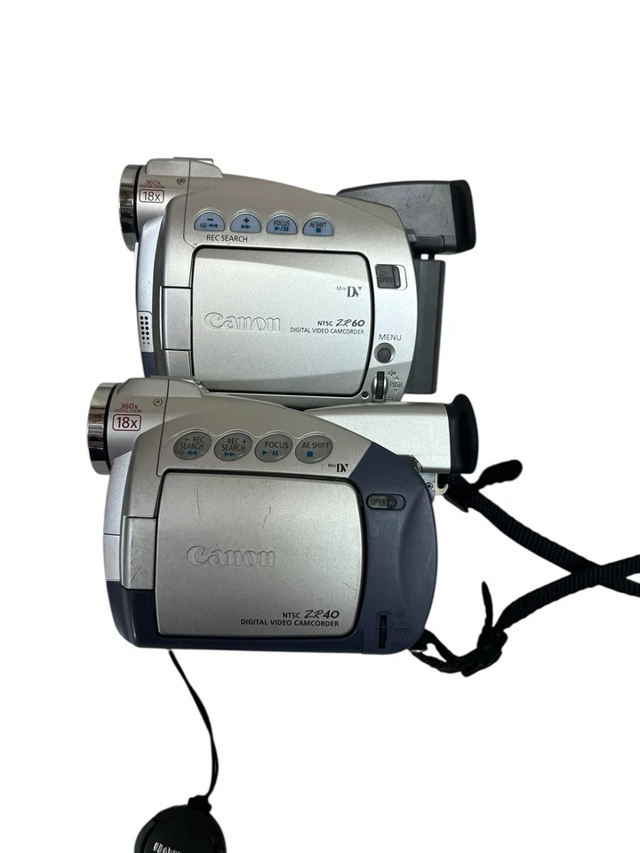 Lot Of 2 Canon Camcorders ZR60 And ZR40 NOT Working For PARTS Or Repairs - Image 4 of 4