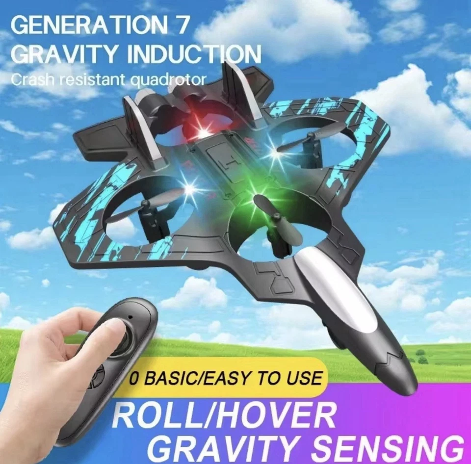 RC Glider Plane 2.4G Remote Control Stunt Foam Jet Drone with Colourful Light - Image 2 of 4