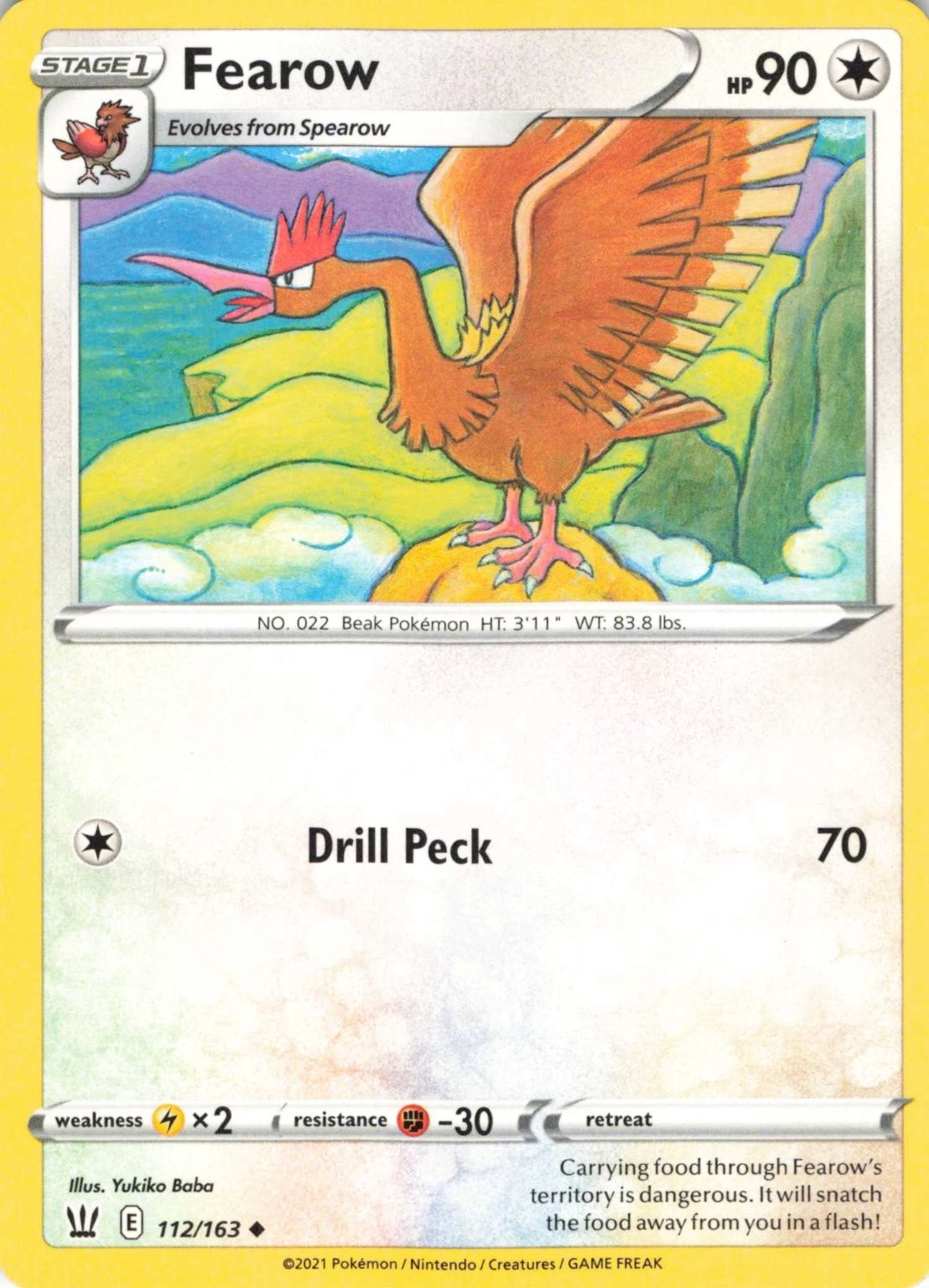 Pokemon Fearow Battle Styles 112/163 Uncommon EN
