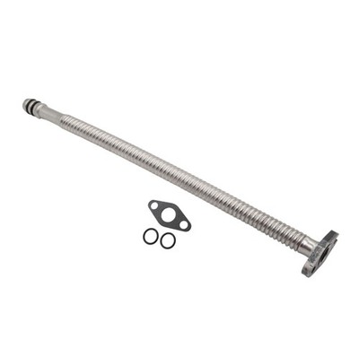 Diesel Power Source 19'' Stainless Flexible Turbo Oil Drain Tube Cummins