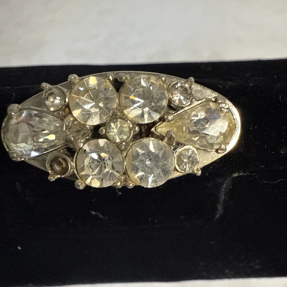 Cartera sin asas vintage de terciopelo negro Garay Art Deco para damas Foto 4 de 4