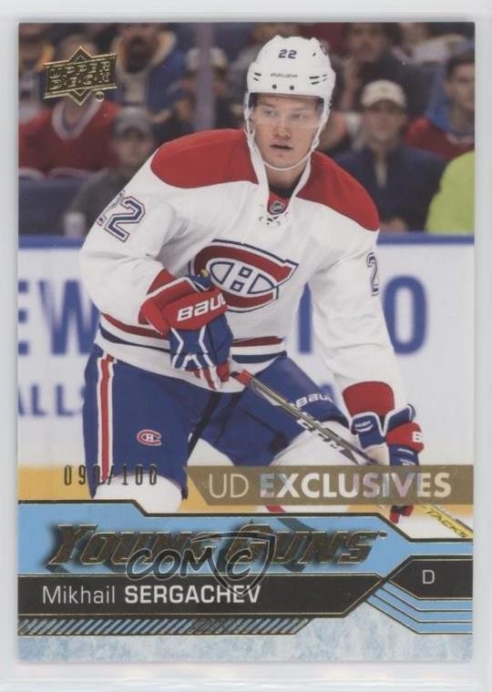 2016 Upper Deck Young Guns Exclusives /100 Mikhail Sergachev #236 Rookie RC 7o1