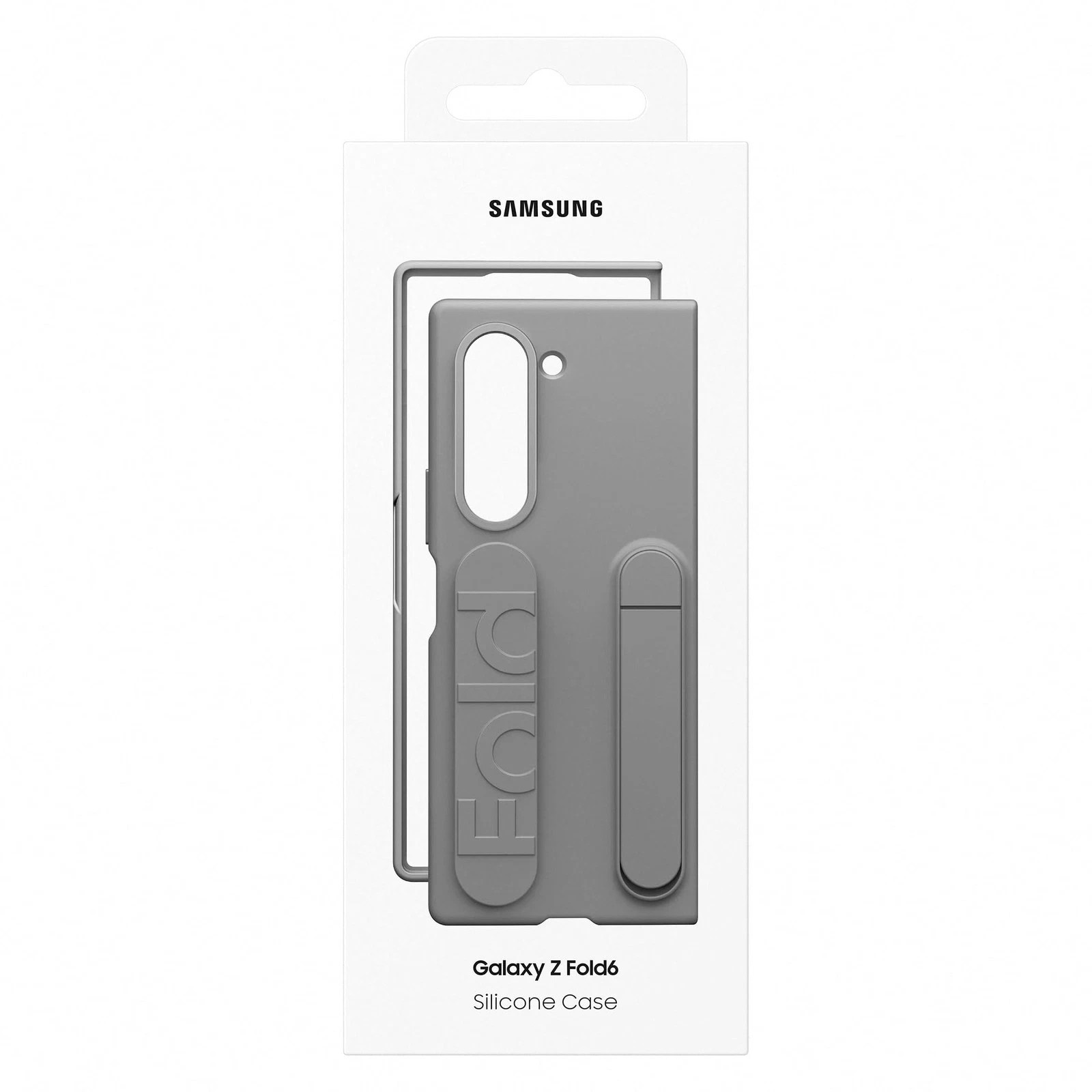 Samsung Galaxy Z Fold6 Case Grey Official Silicone Grip Case with Stand