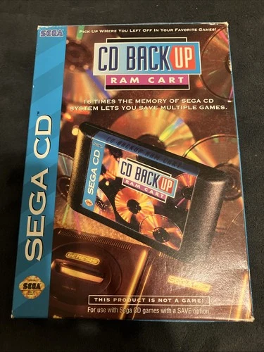 SEGA CD RAM CART Backup - COMPLETE IN BOX w/ manual