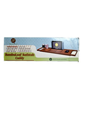 BambooLeaf Bamboo Bathtub Caddy Tray Bath Tub Shelf Wine Glass Tablet Book Holde